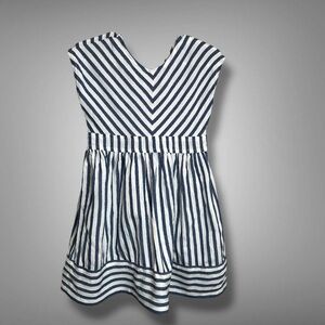 Mayoral girls blue and white striped viscose dress size 4